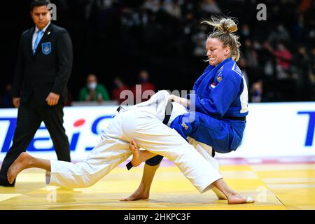 Geke van den Berg aus den Niederlanden tritt während der Paris Grand Slam 2022, IJF World Judo Tour am 5. Februar 2022 in der Accor Arena in Paris, Frankreich, an - Foto Victor Joly / DPPI Stockfoto