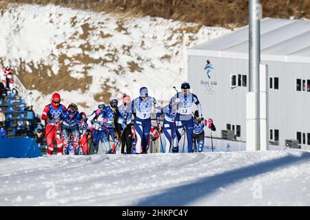Illustration während der Olympischen Winterspiele Peking 2022, Skilanglauf, Skiathlon der Frauen 7,5km + 7,5km am 5. Februar 2022 im Genting Snow Park in Zhangjiakou, Provinz Hebei, China - Foto: Opsports/DPPI/LiveMedia Stockfoto