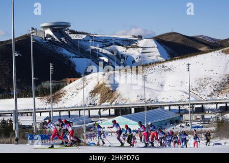 Illustration während der Olympischen Winterspiele Peking 2022, Skilanglauf, Skiathlon der Frauen 7,5km + 7,5km am 5. Februar 2022 im Genting Snow Park in Zhangjiakou, Provinz Hebei, China - Foto: Opsports/DPPI/LiveMedia Stockfoto