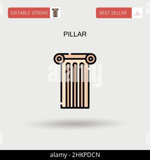 Einfaches Vektor-Symbol der Säule. Stock Vektor