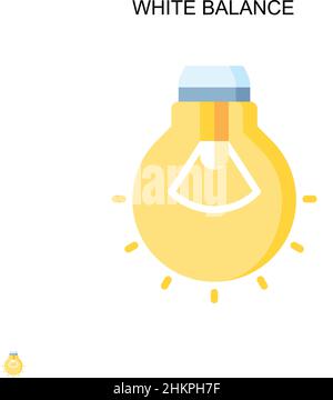 Weißabgleich einfaches Vektorsymbol. Illustration Symbol Design-Vorlage für Web mobile UI-Element. Stock Vektor