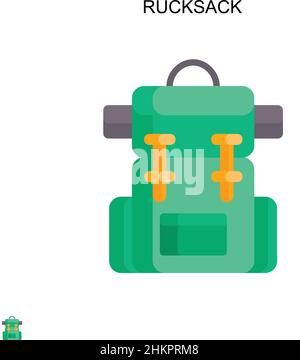 Einfaches Vektorsymbol für Rucksack. Illustration Symbol Design-Vorlage für Web mobile UI-Element. Stock Vektor