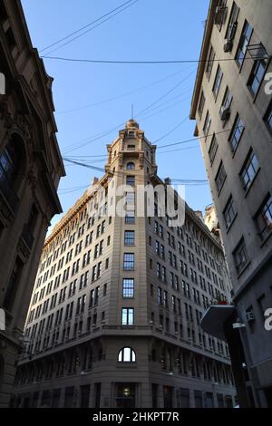 Alter Palast von Santiago in der Straße von New York, Chile Stockfoto