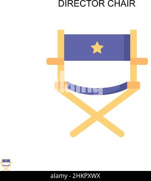 Director Stuhl einfaches Vektor-Symbol. Illustration Symbol Design-Vorlage für Web mobile UI-Element. Stock Vektor