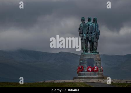Commando-Denkmal in den schottischen Highlands in der Nähe der Spean Bridge, Schottland Stockfoto