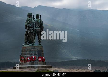 Commando-Denkmal in den schottischen Highlands in der Nähe der Spean Bridge, Schottland Stockfoto