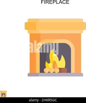 Einfaches Vektor-Symbol für Kamin. Illustration Symbol Design-Vorlage für Web mobile UI-Element. Stock Vektor