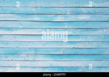 Alte Wand, bemaltes Holz blaue Tafel, Hintergrund, Textur Stockfoto