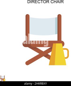 Director Stuhl einfaches Vektor-Symbol. Illustration Symbol Design-Vorlage für Web mobile UI-Element. Stock Vektor