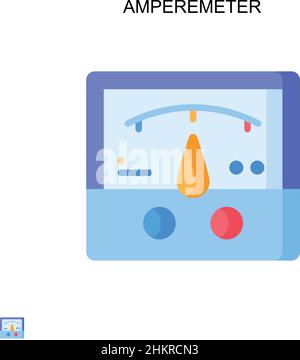 Einfaches Vektorsymbol für Amperemeter. Illustration Symbol Design-Vorlage für Web mobile UI-Element. Stock Vektor