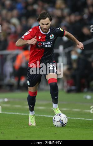 Ben Brereton von Blackburn Rovers in Aktion während des Sky Bet Championship-Spiels im Swansea.com Stadium, Swansea. Bilddatum: Samstag, 5. Februar 2022. Stockfoto