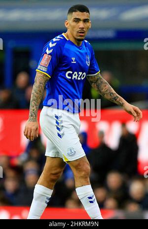 Liverpool, Großbritannien. 05th. Februar 2022. Allan von Everton während des Premier League-Spiels zwischen Everton und Brentford im Goodison Park am 5th 2022. Februar in Liverpool, England. (Foto von Tony Taylor/phcimages.com) Quelle: PHC Images/Alamy Live News Stockfoto