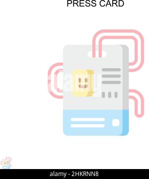 Drücken Sie das Symbol für den einfachen Vektor der Karte. Illustration Symbol Design-Vorlage für Web mobile UI-Element. Stock Vektor