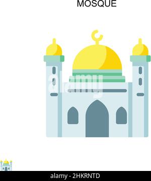 Moschee einfaches Vektor-Symbol. Illustration Symbol Design-Vorlage für Web mobile UI-Element. Stock Vektor