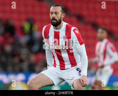 Stoke, England, 5th. Februar 2022. Steven Fletcher von Stoke City während des Emirates FA Cup-Spiels im bet365 Stadium, Stoke. Bildnachweis sollte lauten: Andrew Yates / Sportimage Stockfoto