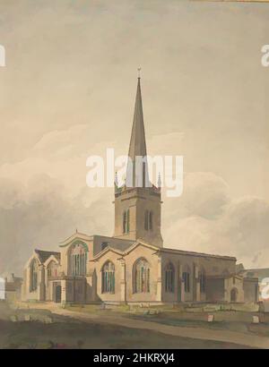 Kunst inspiriert von S. W. Ansicht der St. Helen's Church, Abingdon, Bukshire, John Buckler, 1801, England, Classic Works modernisiert von Artotop mit einem Schuss Moderne. Formen, Farbe und Wert, auffällige visuelle Wirkung auf Kunst. Emotionen durch Freiheit von Kunstwerken auf zeitgemäße Weise. Eine zeitlose Botschaft, die eine wild kreative neue Richtung verfolgt. Künstler, die sich dem digitalen Medium zuwenden und die Artotop NFT erschaffen Stockfoto