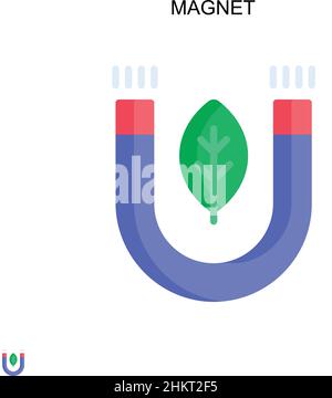 Einfaches Vektor-Symbol für Magneten. Illustration Symbol Design-Vorlage für Web mobile UI-Element. Stock Vektor