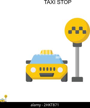 Taxistand einfaches Vektor-Symbol. Illustration Symbol Design-Vorlage für Web mobile UI-Element. Stock Vektor