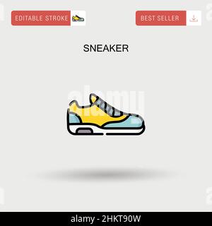 Einfaches Vektor-Symbol für Sneaker. Stock Vektor