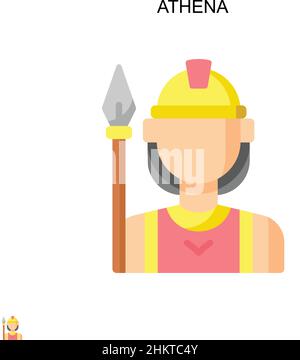 Einfaches Vektor-Symbol von Athene. Illustration Symbol Design-Vorlage für Web mobile UI-Element. Stock Vektor