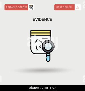 Einfaches Vektorsymbol für Beweise. Stock Vektor
