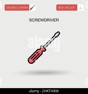 Schraubendreher Werkzeug zeichen Symbol. "Fix it"-Symbol. Reparatur sig ...