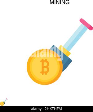 Einfaches Vektorsymbol für das Mining. Illustration Symbol Design-Vorlage für Web mobile UI-Element. Stock Vektor