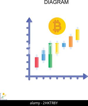 Diagramm einfaches Vektorsymbol. Illustration Symbol Design-Vorlage für Web mobile UI-Element. Stock Vektor