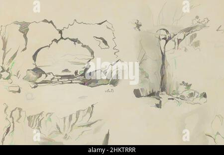 Kunst inspiriert von einigen felsigen Landschaften und einer Studie einer Brücke über einen Bach. Isländische Landschaft mit einem See und einem Lavaboguch, von Artotop modernisierte Classic Works mit einem Schuss Moderne. Formen, Farbe und Wert, auffällige visuelle Wirkung auf Kunst. Emotionen durch Freiheit von Kunstwerken auf zeitgemäße Weise. Eine zeitlose Botschaft, die eine wild kreative neue Richtung verfolgt. Künstler, die sich dem digitalen Medium zuwenden und die Artotop NFT erschaffen Stockfoto