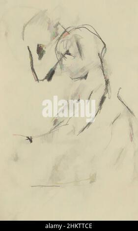Kunst inspiriert von sitzender Figur und einem Tierkopf, modernisierte Classic Works von Artotop mit einem Schuss Modernität. Formen, Farbe und Wert, auffällige visuelle Wirkung auf Kunst. Emotionen durch Freiheit von Kunstwerken auf zeitgemäße Weise. Eine zeitlose Botschaft, die eine wild kreative neue Richtung verfolgt. Künstler, die sich dem digitalen Medium zuwenden und die Artotop NFT erschaffen Stockfoto