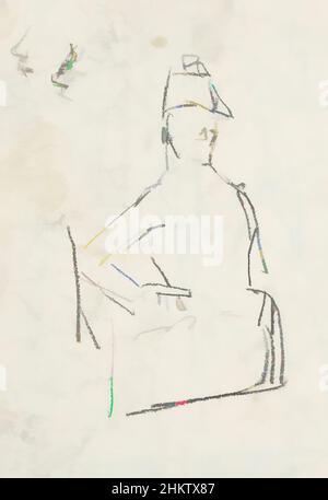 Kunst inspiriert von sitzender Figur und zwei Nasen, modernisierte Classic Works von Artotop mit einem Schuss Modernität. Formen, Farbe und Wert, auffällige visuelle Wirkung auf Kunst. Emotionen durch Freiheit von Kunstwerken auf zeitgemäße Weise. Eine zeitlose Botschaft, die eine wild kreative neue Richtung verfolgt. Künstler, die sich dem digitalen Medium zuwenden und die Artotop NFT erschaffen Stockfoto