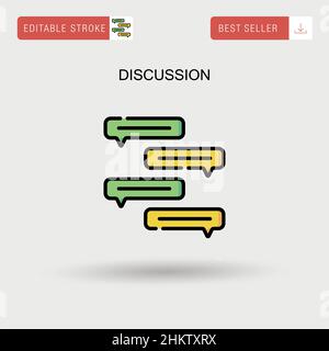 Einfaches Vektor-Symbol für Diskussion. Stock Vektor