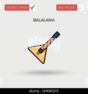 Einfaches Vektor-Symbol von Balalaika. Stock Vektor