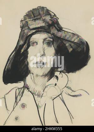 Kunst inspiriert von Portrait of an Unknown Woman with hat, Classic Works modernisiert von Artotop mit einem Schuss Moderne. Formen, Farbe und Wert, auffällige visuelle Wirkung auf Kunst. Emotionen durch Freiheit von Kunstwerken auf zeitgemäße Weise. Eine zeitlose Botschaft, die eine wild kreative neue Richtung verfolgt. Künstler, die sich dem digitalen Medium zuwenden und die Artotop NFT erschaffen Stockfoto