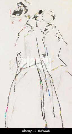 Kunst inspiriert durch sie tragen einen Hut. Zwei Wanderfrauen, im Profil, Classic Works modernisiert von Artotop mit einem Schuss Moderne. Formen, Farbe und Wert, auffällige visuelle Wirkung auf Kunst. Emotionen durch Freiheit von Kunstwerken auf zeitgemäße Weise. Eine zeitlose Botschaft, die eine wild kreative neue Richtung verfolgt. Künstler, die sich dem digitalen Medium zuwenden und die Artotop NFT erschaffen Stockfoto