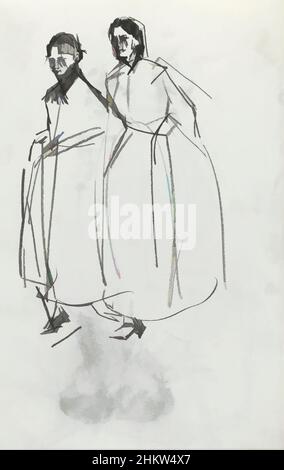 Kunst inspiriert von zwei Frauen, Walking, Classic Works modernisiert von Artotop mit einem Schuss Moderne. Formen, Farbe und Wert, auffällige visuelle Wirkung auf Kunst. Emotionen durch Freiheit von Kunstwerken auf zeitgemäße Weise. Eine zeitlose Botschaft, die eine wild kreative neue Richtung verfolgt. Künstler, die sich dem digitalen Medium zuwenden und die Artotop NFT erschaffen Stockfoto