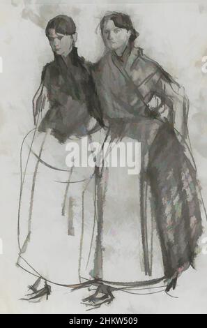 Kunst inspiriert von Bract A, Frontbract, zwei Frauen, Walking. Amsterdam The Netherlands, c, Klassische Werke, die von Artotop mit einem Schuss Moderne modernisiert wurden. Formen, Farbe und Wert, auffällige visuelle Wirkung auf Kunst. Emotionen durch Freiheit von Kunstwerken auf zeitgemäße Weise. Eine zeitlose Botschaft, die eine wild kreative neue Richtung verfolgt. Künstler, die sich dem digitalen Medium zuwenden und die Artotop NFT erschaffen Stockfoto