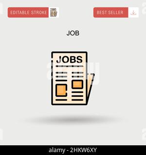 Vektorsymbol Job Simple. Stock Vektor