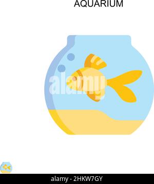 Einfaches Vektorsymbol für das Aquarium. Illustration Symbol Design-Vorlage für Web mobile UI-Element. Stock Vektor