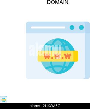 Einfaches Vektorsymbol für Domäne. Illustration Symbol Design-Vorlage für Web mobile UI-Element. Stock Vektor