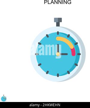 Einfaches Vektorsymbol für die Planung. Illustration Symbol Design-Vorlage für Web mobile UI-Element. Stock Vektor