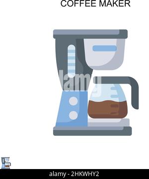 Kaffeemaschine einfaches Vektorsymbol. Illustration Symbol Design-Vorlage für Web mobile UI-Element. Stock Vektor