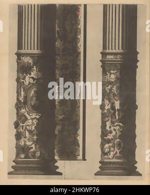 Kunst inspiriert von zwei 'columnae caelatae', in The Composite and Corinthian Order, das ander Buech gemacht auff die zway Colonnen, Corinthia und composita (Serientitel), zwei 'columnae caelatae': Die untere Hälfte einer korinthischen und Composite-Säule, dekoriert mit Rollen, Armaturen und klassischen Werken, die von Artotop mit einem Schuss Moderne modernisiert wurden. Formen, Farbe und Wert, auffällige visuelle Wirkung auf Kunst. Emotionen durch Freiheit von Kunstwerken auf zeitgemäße Weise. Eine zeitlose Botschaft, die eine wild kreative neue Richtung verfolgt. Künstler, die sich dem digitalen Medium zuwenden und die Artotop NFT erschaffen Stockfoto