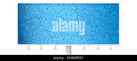 Wassertropfen auf blauem Hintergrund. Werbetafel auf weißem Hintergrund. Stock Vektor