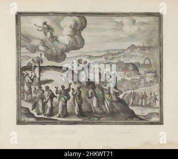 Kunst inspiriert von Christi Himmelfahrt, Emerita gestorum gratia, Emblemata Novi Testamenti (Serientitel), Emblemata Sacra è praecipuis utriusque testamenti historiis concinnata (Neues Testament) (Serientitel), Imagines et figurae bibliorum (Serientitel), Landschaft mit Blick auf die Stadt, Klassische Werke modernisiert von Artotop mit einem Schuss Moderne. Formen, Farbe und Wert, auffällige visuelle Wirkung auf Kunst. Emotionen durch Freiheit von Kunstwerken auf zeitgemäße Weise. Eine zeitlose Botschaft, die eine wild kreative neue Richtung verfolgt. Künstler, die sich dem digitalen Medium zuwenden und die Artotop NFT erschaffen Stockfoto