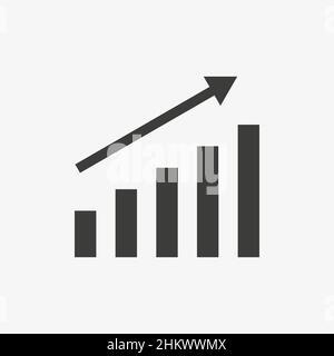 Increse-Symbol auf weißem Hintergrund. Kartensymbol Stock Vektor