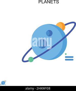 Planeten einfaches Vektor-Symbol. Illustration Symbol Design-Vorlage für Web mobile UI-Element. Stock Vektor