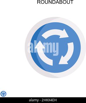 Einfaches Vektorsymbol für den Kreisverkehr. Illustration Symbol Design-Vorlage für Web mobile UI-Element. Stock Vektor