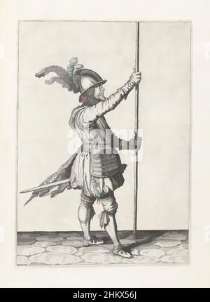 Kunst inspiriert von Soldier, nach links gewandt, seinen Speer mit beiden Händen aufrecht vor ihm leicht über dem Boden haltend (Nr. 1) 6), c. 1600, Ein Soldat, voller Länge, nach rechts gewandt, einen Speer (Lanze) haltend, mit beiden Händen aufrecht vor ihm leicht über dem Boden (Nr. 1) 6), c. 1600, Classic Works modernisiert von Artotop mit einem Schuss Moderne. Formen, Farbe und Wert, auffällige visuelle Wirkung auf Kunst. Emotionen durch Freiheit von Kunstwerken auf zeitgemäße Weise. Eine zeitlose Botschaft, die eine wild kreative neue Richtung verfolgt. Künstler, die sich dem digitalen Medium zuwenden und die Artotop NFT erschaffen Stockfoto