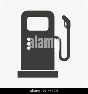 Vektorsymbol der Tankstelle auf weißem Hintergrund Stock Vektor